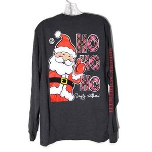 Simply Southern Santa long sleeve shirt. Medium